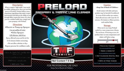 Prespray Preload 5 Carpet Cleaning powder Concentrated Case of 30 lbs TMF