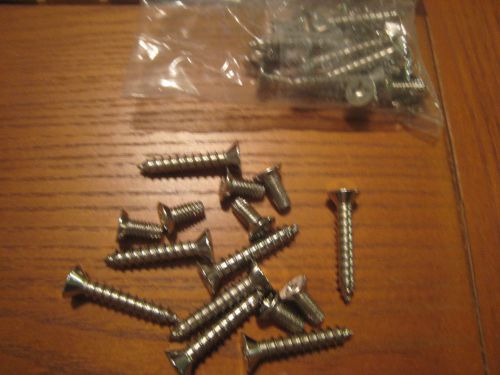 5 bags of commercial door hinge screw sets metal to wood  chrome 12-24 for sale