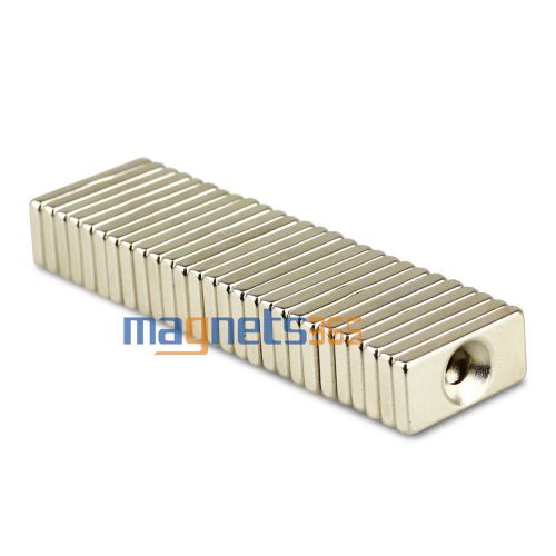 100pcs n35 strong block rare earth neodymium magnets 20 x 10 x 3mm hole 4mm for sale