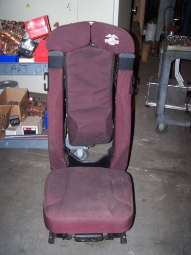 NEW RED AMERICAN LAFRANCE SCBA ABTS FIRE TRUCK SEAT W/ ELECTRIC SEAT TRACK