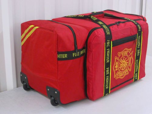 Firefighter turnout gear bag x-large, with wheels 20395 step in bunker bag for sale
