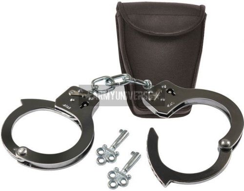 Silver Steel Handcuffs With Vinyl Case