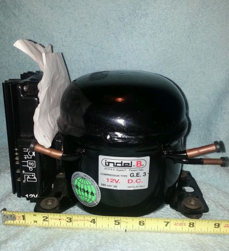 INDEL &#034;B&#034; 12 VOLT D.C. COMPRESSOR TYPE GE 3 Free Shipping Made IN ITALY R134A