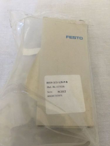 Festo MEH-3/2-1/8-P-B Solenoid Valve 173126 24VDC Pneumatics Controls