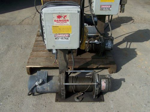 Qty 4 warn series 9 industrial winch 9,000 lb capacity with 3 hp electric motor for sale
