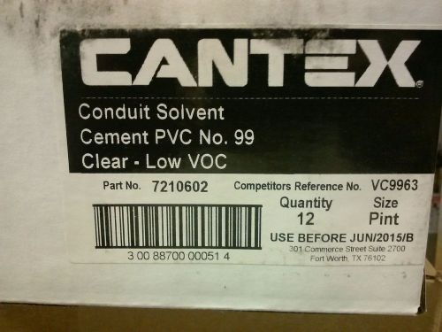Cantex 1 pint of pvc conduit solvent cement 7210602 for sale
