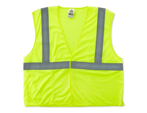 NEW Ergodyne GloWear 8210HL Class 2 Safety Vest, Polyester Mesh L/XL Lime