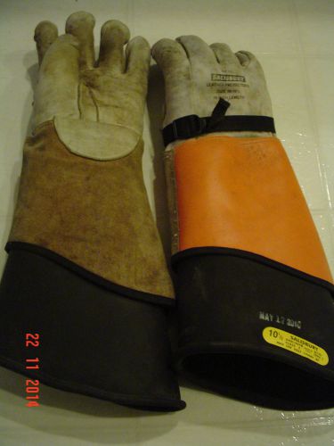 Salisbury Linemen&#039;s Gloves ILP-5S Leather Protectors Size 10-10.5