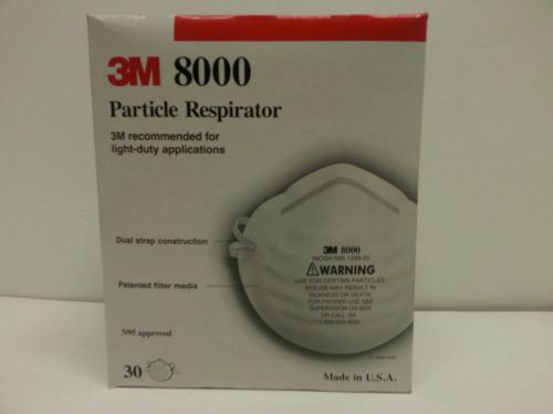 3M 8000 N95 PARTICULATE RESPIRATOR DUST MASK - 30 BOX