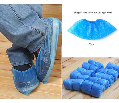 500pcs Disposable Plastic Carpet Cleaning #C Rain Waterproof Shoe Cover Protect