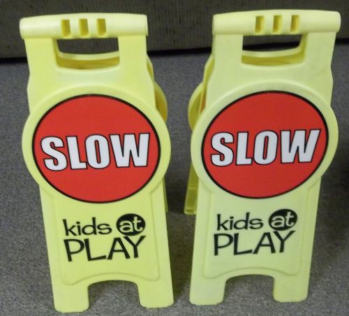 Slow Kids at Play Children Playing Signs Stand Up Safety Signs