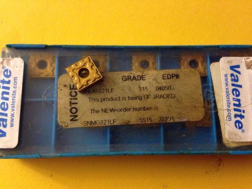Valenite carbide inserts (qty10) snmg 321lf sv315 for sale