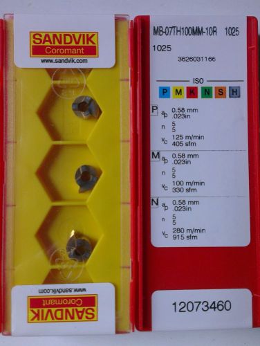 10 pcs. sandvik mb-07th100mm-10r 1025 inserts mb head for thread turning for sale