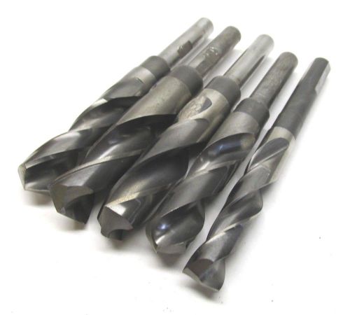 5 ASSORTED S&amp;D DRILLS w/ 1/2&#034; SHANKS - 9/16&#034;, 23/32&#034;, 47/64&#034;, 51/64&#034;, 27/32&#034;