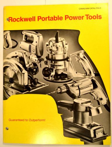 1973 ROCKWELL PORTABLE POWER TOOLS CANADIAN CATALOG RR53 saw drill wrench Sander