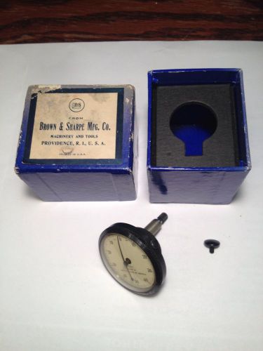 Vintage Brown &amp; Sharpe LBS Dial Indicator 1/1000&#034; Original Box.