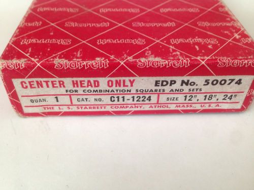 Starrett center head only for combination squares &amp; sets c11-1224 12&#034; 18&#034; 24&#034; for sale