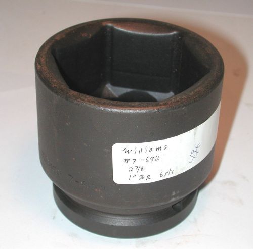 NOS Williams USA 1&#034; Dr Regular Shallow 6 Point Impact Socket 2-7/8 Inch 7-692