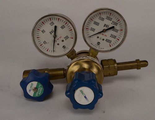 Linde union upe-3-150-350 pressure regulator w/ gauges for sale
