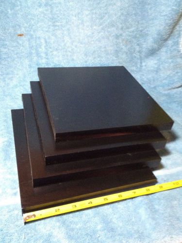 Uhmw polyethylene plastic sheet, black, 3/4&#034; thk x 8-1/2&#034; x 9-1/2&#034; for sale