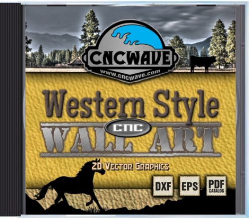 Western Style CNC Wall Art - Router Table / Plasma Cutter / Laser / EPS &amp; DXF NR