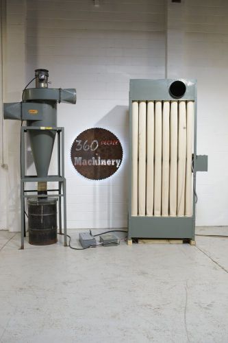 Dustkop 3400 cfm cyclone dust collector w/baghouse/shaker indoor/outdoor for sale