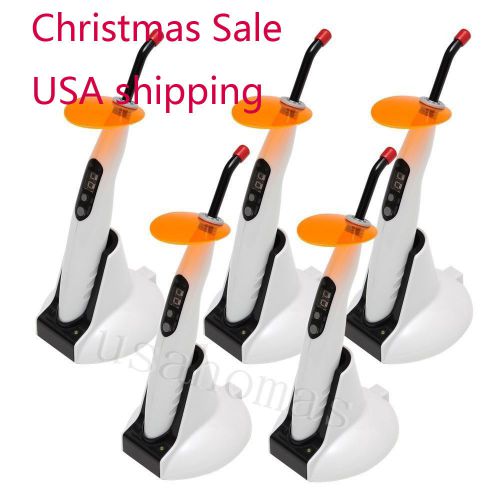 Christmas Sale!5PCS Dental LED Curing Light Lamp Lampe Wireless Cordless