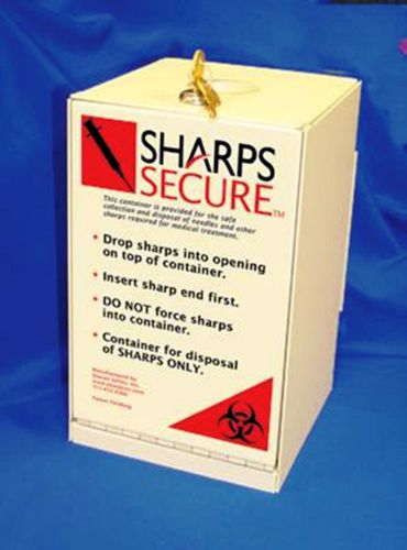 Sharps beige secure wall mounted needle collection cabinet for 1 quart container for sale