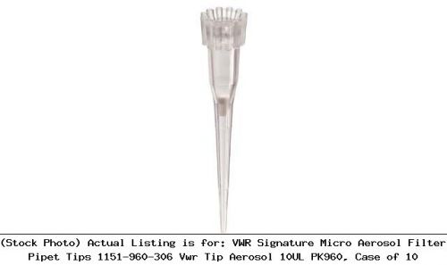 Vwr signature micro aerosol filter pipet tips 1151-960-306 vwr tip aerosol 10ul for sale