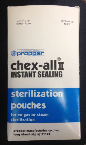 Propper Manufacturing Chex All II Instant Sealing Pouches - 250 Pieces 7&#034; x 12&#034;