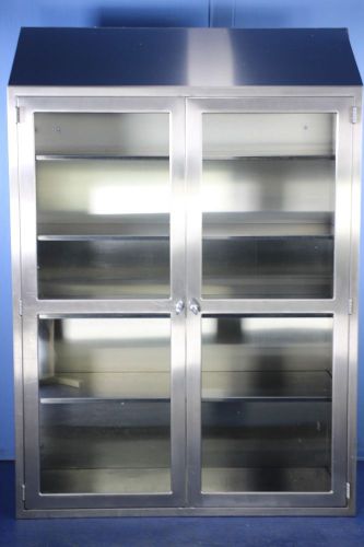 Stainless Steel Medical Exam Cabinet with Glass Doors with Warranty
