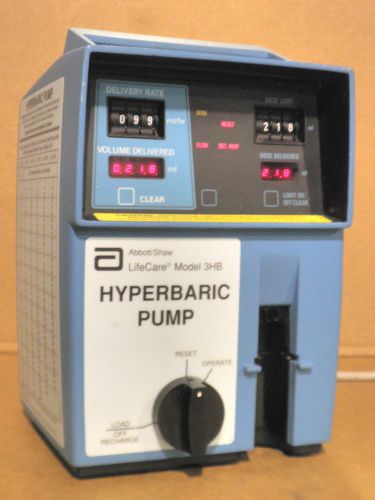 Abbott Shaw Lifecare Model 3HB Hyperbaric Infusion Pump