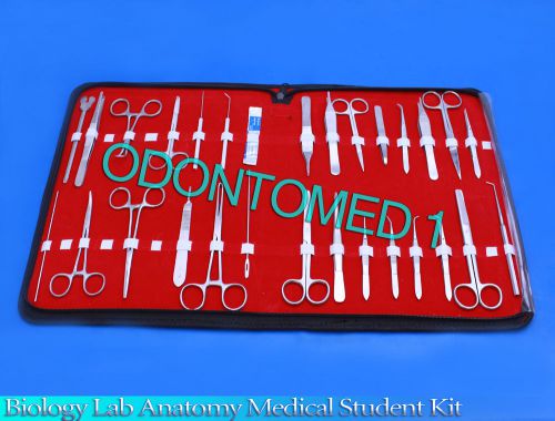 40 pcs biology lab anatomy medical student dissecting kit+ scalpel blades #10 for sale