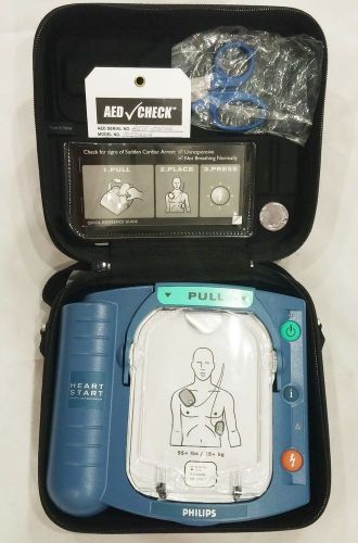 Philips Heartstart Onsite AED Defibrillator HS1 Case Battery Pads Kit + M5066A