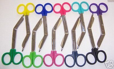 50 Colored Bandage Scissors Nursing Scrub Nurse Medical WITH 7 DIFFFRENT COLORS