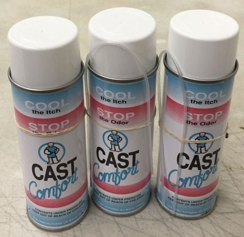 3x Cast Comfort Stop Itching Spray Cool the Itch Stop the Oder 6oz. Can SE-1