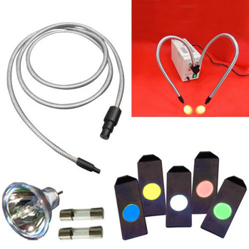Metal pipe halogen cold light source of dual xd-301 fiber optic microscope light for sale