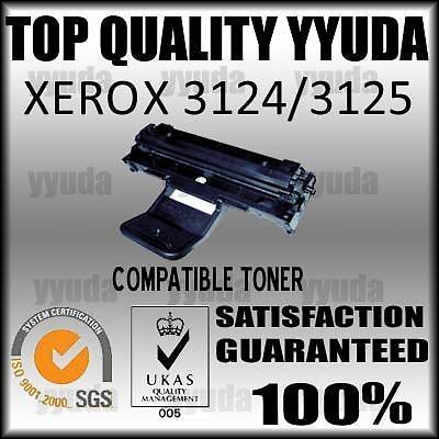 3x COMPATIBLE MONO LASER TONER CARTRIDGES for XEROX PHASER 3124 3125 PRINTER