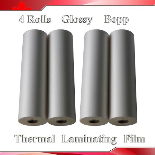 Glossy UV Luster Hot Thermal Laminating Films 4Roll 12.5&#034;X656&#039; (0.32x200M) Bopp