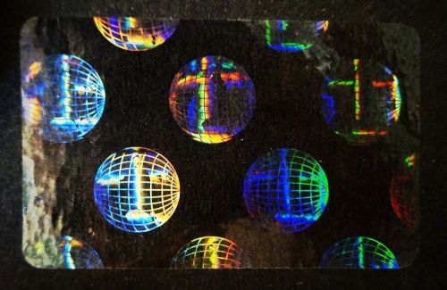 Hologram world seal overlays inkjet teslin id cards - lot of 25 for sale