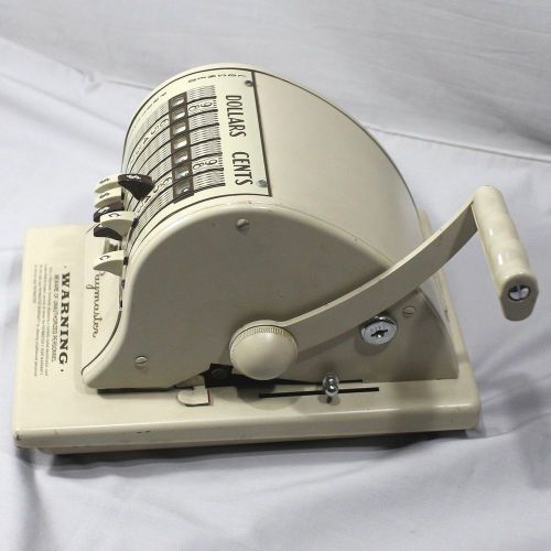 Vintage Paymaster S-1000 Check Writer / Embosser Mechanical Excellent