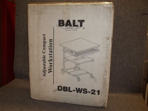 Balt Model DBL-WS-21 New/Sealed Adjustable Compact Stand-Up Computer Workstation