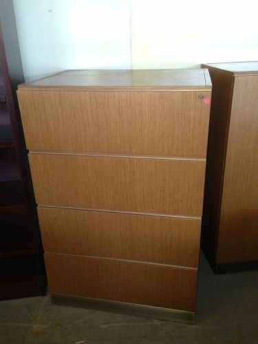 4DR LATERAL FILE 32&#034;Wx24&#034;Dx49&#034;H CABINET by REFF OFFICE FURN inMED OAK COLOR WOOD