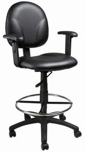 B1691 BOSS CARESSOFT DRAFTING STOOLS WITH ADJUSTABLE ARMS &amp; FOOTRING