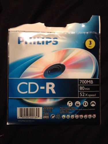 2 Philips CD-R 700MB 80 Min 52x