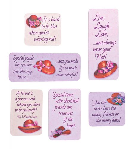 Miles Kimball Red Hat Magnets, Set of 6, Red 