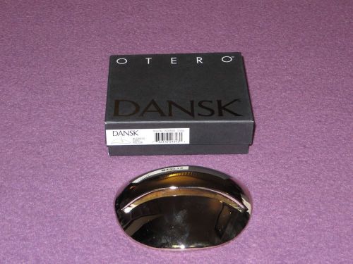 Dansk Otero Silver Business Card Holder Paperweight NIB
