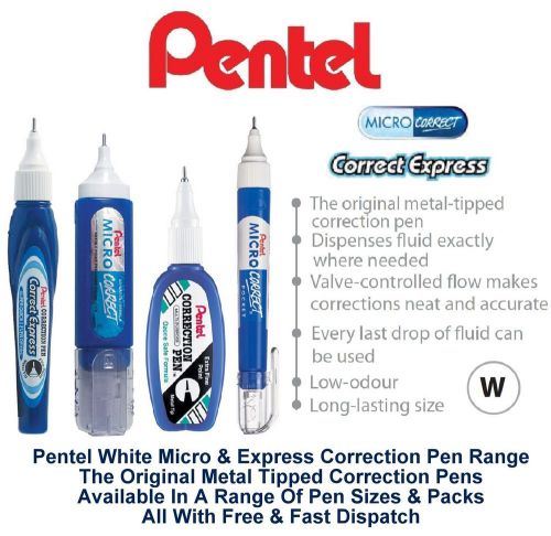 Korrekturstift TippEx Pentel Micro Correct Express weiss