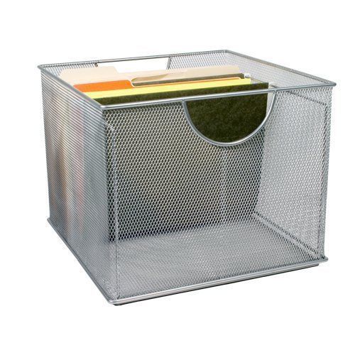 Stainless Steel Mesh Mesh File Box - Silver by Design Ideas