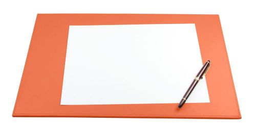 LUCRIN - Desk pad 17.5 x 10.8 inches - Smooth Cow Leather - Orange